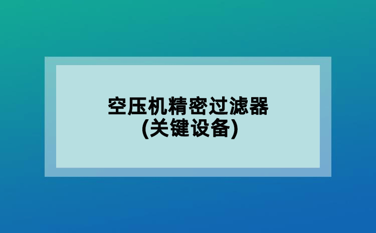 空壓機精密過濾器(關鍵設備)